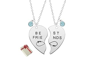 Huture BFF łańcuszek z wisiorkiem w kształcie serca, naszyjniki dla najlepszej przyjaciółki, łańcuszki przyjaźni dla 2 dziewczynek, puzzle, serce, naszyjnik ze stali nierdzewnej, biżuteria dla
