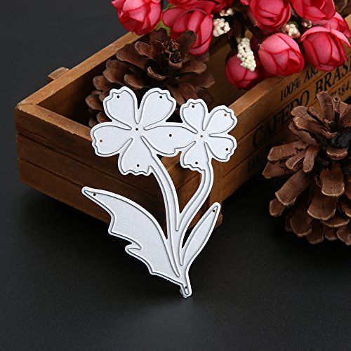 Amazingdeal365 Blumen 1 Metall Form Schablonen Schneiden DIY Dekor Sammelalbum Karten Buchzeichen Lesezeichen als Geschenk für Freunde Geburtstag Kinder,Kindergarten Hobby Schule Handarbeit Unterricht usw. Ein tolles Geschenk! - 2