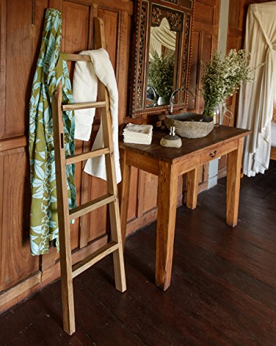 Wohnfreuden Handtuchhalter / Leiter aus recyceltem Teakholz 160 cm