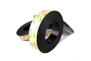 MAGNÉTIQUES.FR Nastro magnetico autoadesivo, lunghezza 10 m, larghezza 50 mm, spessore 1,5 mm, rotolo di gomma magnetica con adesivo 3M