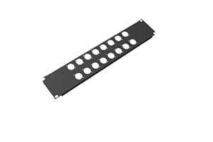 STAGEBOX 2U Rack Panel punched for 16 Neutrik D-Series Connectors (XLR, Speakon, RJ45, etc.)