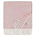 Produktbild Linen & Cotton Schöne Warme Decke Wolldecke Wohndecke Kuscheldecke Sofia - 100% Reine Neuseeland Wolle, Rosa/Pink (130 x 170cm) Sofadecke/Überwurf Decke/Plaid Couch Sofa/Schurwolle Blanket