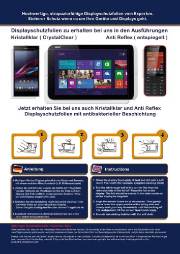 ANTIREFLEX Displayschutzfolie passend für IBM Lenovo IdeaPad G710, entspiegelte Folie von SecuFlexx - 5