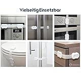 PREMIUM Kindersicherung | Schubladensicherung ohne Bohren | Praktischer Kinderschutz für Dein Baby und Deine Kinder | 6 Stück Schranksicherungen | Perfekter Klemmschutz für Türen und Schubladen - 6