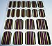 Chix Nails Nail Wraps Zippy Black Stripes Print Fingers Toes Vinyl Foils Minx Trendy Style