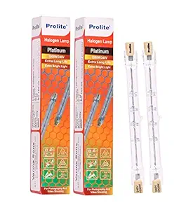 Prolite Halogen 1000W Tube for Continuous Light for Videography and Photography (Pack of 2)