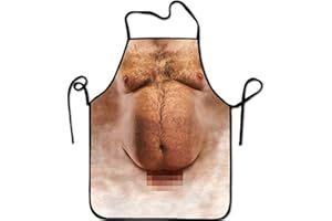 Anzhee Sexy Apron Creative Cooking Apron Kitchen Apron BBQ Barbecue Apron Funny Men Motif Apron for Men Women Party Costume Funny Apron for Friend Women Men Novelty Funny Apron Gift
