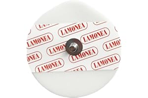 LAMONEA SF103 - Kit 1200 Elettrodi ECG Monouso, Certificato CE - 50x48mm per Elettrostimolatore - Elettrodo Ovale a Bottone, Connessione Clip Acciaio, Adesivo Idrogel Solido, Sensore Ag/AgCI - SF103