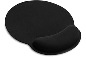 TEKXDD Alfombrilla Ratón Ergonómico con Reposamuñecas, Mouse Pad 21 x 25 cm, Alfombrilla de Ratón para PC, Portátil, Oficina y Hogar, Negro