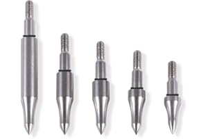 ‎SHARROW SHARROW 12 Stück Bogenschießen Pfeilspitzen Projektilspitzen Edelstahl Ziel Pfeil Tipps 75/100/125/150/200/250/300 Grain Jagdspitzen Broadheads für Pfeil und Bogen