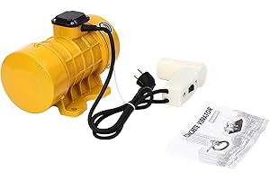DEEDUUD Beton-Vibrationsmotor 250W, Vibrationsmotor 2840 U/min 220V Geräuscharm mit kapazitive Schalter für Bergbau Metallurgie Kohle Strom Bau (Gelb)