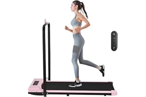 COZYBRITE Under Desk Treadmill Foldable with App & Remote Control Bluetooth Speaker Walking Running Pad Machine Adjustable Speeds LED Display for Home or Office A1F with Holder