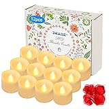 【Hohewetige Qualität】: Der äußeren Körper der Homemorys Led Teelichtern sind aus schlagfestem Kunststoff gefertigt. Die realistisch flackern und die Flamme sitzt ein paar Zoll innerhalb der Wachskerze für Sie realistisch geben.