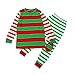 Produktbild Yalatan Mom Papa Baby Kinder Striped Weihnachten Passenden Pyjamas Familie Lounge Wear Nachtwäsche