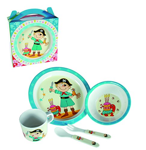 Plastic Pirate Dinner Set For Boys - In a Gift Box