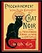 Produktbild Theophile Steinlen - Tournee du Chat Noir - Werbe-Plakat Poster schwarze Katze - Größe 40x50cm + Wechselrahmen der Marke Shinsuke® Mini aus schwerem MDF Holzfaserwerkstoff, Holzoptik schwarz - mit Acrylglas-Scheibe.