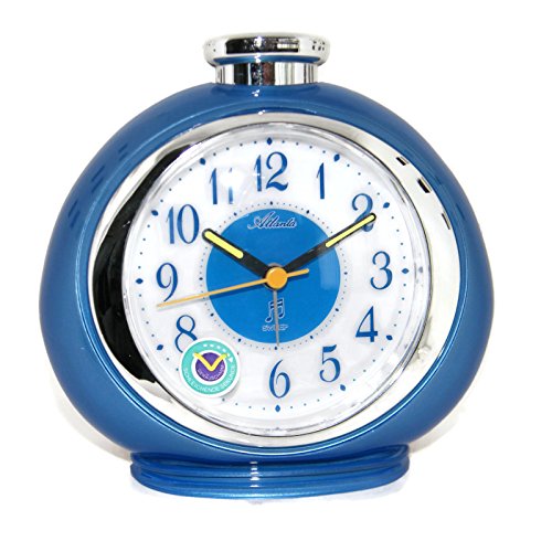 Atlanta Kinderwecker Blau Analog ohne Ticken mit Musik Licht Snooze – 1946-5 - 6