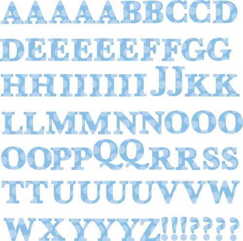 RoomMates Repositionable Childrens Wall Stickers - Blue Letters