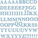 RoomMates Repositionable Childrens Wall Stickers - Blue Letters