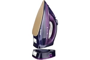 SKUKKY Dampfbügeleisen Kabelloses, 2400W Bügeleisen Powersteam Ultra Keramik-Bügelsohle, Selbstreinigungs- & Sprühwasserfunktion, Tropfstopp, Dampfbügeleisen Automatische Abschaltung