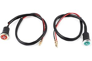 Yctze Moto rouge vert indicateur indicateur de marche arrière lumière marche arrière et neutre indicateur de changement de vitesse ABS pour BMX, JCL, Roketa, Kazuma, Loncin, Kan Tai, Wildfire, Jackel