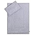 Produktbild LULANDO Bettwäsche Kinderbettwäsche Bettset 2-teilig Kissenbezug und Bettbezug. Oberstoff 100% Baumwolle. Passend für Kinderbetten 70x140 cm. Farbe: Grey Clouds / Stars Grey