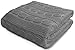 Wallaboo Baby Blanket Noa, 100% Organic Cotton, For Pram, Car Seat, Moses Basket, Crib,  Size 90 x 70 cm, Color: Grey