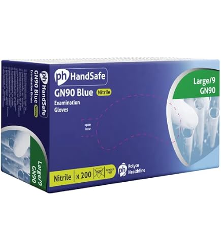Guanti Monouso HandSafe GN91 In Nitrile, Blu, Senza Polvere, Taglia Small, 200 Pezzi