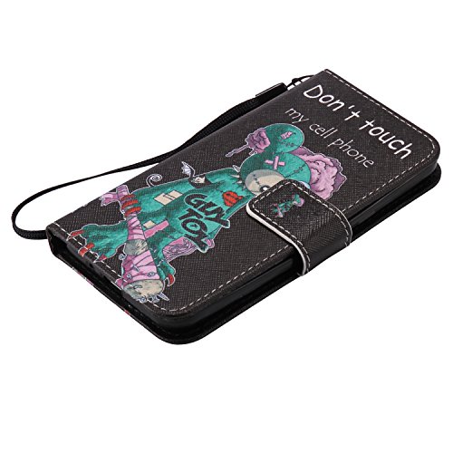 Feeltech Samsung Galaxy J3/J310 Hülle PU-Leder und Brieftasche Bunte Muster Fall mit Magnetverschluss, Hybrid-Kickstand mit Stand-Funktion, schlagen Sie schützende weiche TPU Stoßstangenabdeckung und Kreditkartenhalter für Samsung Galaxy J3/J310 Handgelenk Bügel-Buch-Art-Geldbeutel-Tasche mit 2 In 1 Berühren Sie Stift – Grüne Maus - 6