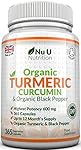 Organic Turmeric Curcumin 600mg, 365 Capsules (1 Year Supply) With Organic Black Pepper | Suitable for Vegetarians & Vegans | SOIL ASSOCIATION Organic Certified & Made in the UK by Nu U Nutrition