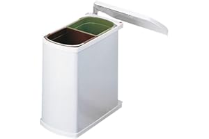 Hailo MF Swing 45,2/16 W Duo 16 L 3416001 Basura Basura con función de Giro para instalación de un Ancho de 45 cm, Color Blanco