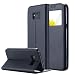 Produktbild Galaxy S8 Plus Hülle,Galaxy S8 Plus Case, Snewill [Big Window] PU Leather Magnetic Closure Flip View Case Folio Stand Cover with Card Slot for Samsung Galaxy S8 Plus - Black