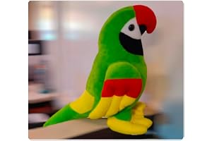 Cute Plush Random Pattern Colors Parrot Soft Stuffed Bird Toy for Kids Girls and Boys 15 Inch