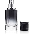 Zénitude Glassworks 30ml Glass Perfume Bottle Gradient Empty Cylindrical Bottle with Fine Mist Atomiser (Black)