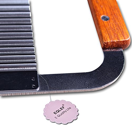 EQLEF® Crinkle Cutter Cutter garnieren Corrugated Ripple Wave-Knife Französisch Fries Knife Pastry Kartoffel-Scherblock-Kuchen-Werkzeuge - 5