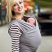 Baby Wrap Carrier,Extra Soft and Lightweight Baby Sling with Premium Materials 100% Lifetime Guarantee by SeccoPro Baby Carrier for Infants with High Quality Fabric,Gray