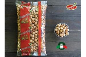 Nocciole ITALIANE - Varietà Tonde di Giffoni – OFFERTA 1kg - Sgusciate - Tostate - Senza Sale - Origine Italia - SORRENTINO
