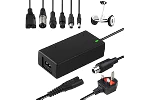 AVCXEC Electric Scooter Charger, 42V 2A Hoverboard Charger, Electric Bike Charger, Mobility Scooter Charger, Scooter Charger Adapter with 6 Connections for Xiaomi Liion Battery, Mobility Scooter