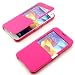 Produktbild Flip Handy Case für das Samsung Galaxy S7 Tasche Cover Schutz Hülle View Funktion mit Magnetverschluss ScorpioCover pink