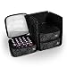 Roo Beauty Nail Polish Varnish Cube, Manicure Storage Bag, Makeup Cosmetic Case in Imperial Black