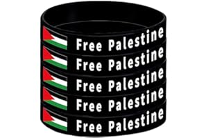 QSNAILFRR 1/10/20 braccialetti con bandiera della Palestina, braccialetto in silicone con bandiera della Palestina, braccialetto della Palestina, braccialetto in silicone per uomini e donne