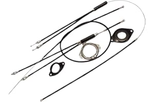 LOVIVER Set Cavi Freno Universale, Kit Gyro per BMX, Mini Bike -Kart, Filo in Acciaio Inox, Guaina in Resina PVC, terminali in Lega, Set Completo di Cavi Anteriori e Posteriori.