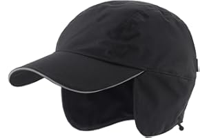 Magracy Mens Waterproof Winter Visor Hat Baseball Cap with Ear Flaps