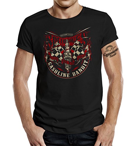 Gasoline Bandit Original Diseno Biker Shirt: Only for The Speed Junkies, Spark-XXL