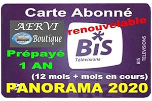 AERVI BOUTIQUE AERVI - Carte BIS TV Panorama (Prépayé 1 an Renouvelable)