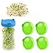 Produktbild 4er Pack Einmachglas-Keimdeckel,Kunststoff-Bohnensieb-Keimsieb-Kits für Einmachgläser mit weitem Mund - Einfach ausspülen und abtropfen lassen - Bohnensprossen, Alfalfa, Salatsprossen und mehr anbauen