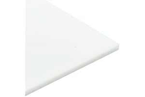 CRESTGLASS 3mm White Gloss Cast Acrylic Sheet 16 Sizes to Choose (500mm x 500mm)
