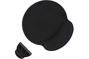 HETING-YQ Tapis de Souris Ergonomique Tapis Souris avec Repose-Poignet en Gel Confort Mouse Pad en Mousse à Mémoire de Forme pour Ordinateur et Ordinateur Portable, Noir
