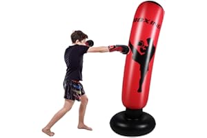 SUNSHINEMALL Sac de Frappe Lourd pour Les Enfants Boxe Dummy Gonflable Dinosaure Cool Fun Jouets pour Les garçons Cadeaux de Sport activités de Plein air Yard Games