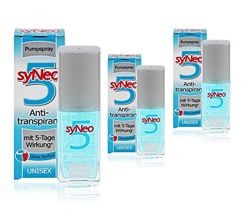 Für größere Ansicht Maus über das Bild ziehen syNeo 5 Antitranspirant Unisex Pumpspray, 3er Pack (3 x 30 ml)